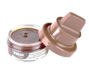 Light Brown Shoe Cream with Sponge